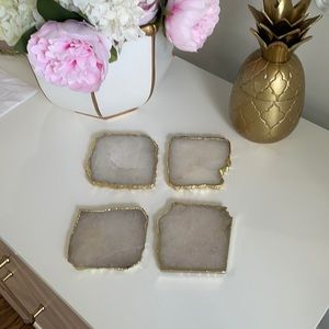 Set of 4 Anthropologie agate coasters